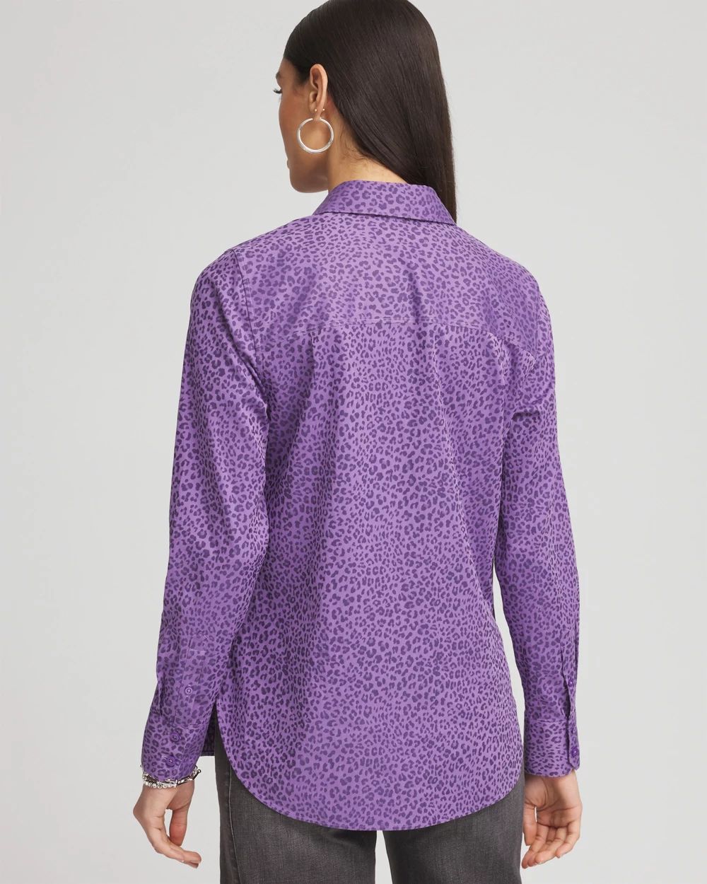 No Iron™ Animal Print Jacquard Shirt | Chico's